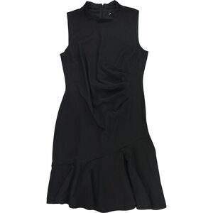 Sl Fashions Womens Mock Neck A-line Dress, Black, NWT